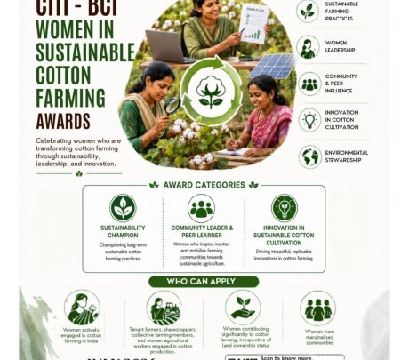 CITI – BCI WOMEN IN SUSTAINABLE COTTON FARMING AWARDS